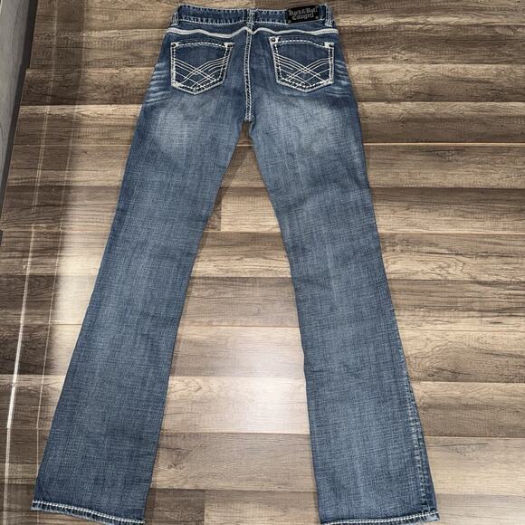 Rock and Roll Cowgirl Jeans Mid Rise Dark Wash 29x36 - Picture 5 of 9
